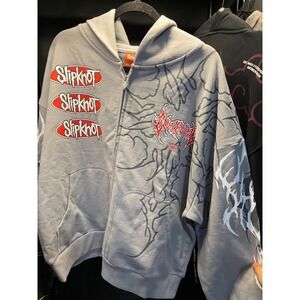 Civil Regime SlipKnot Zip up Sweater Ash Grey Size L